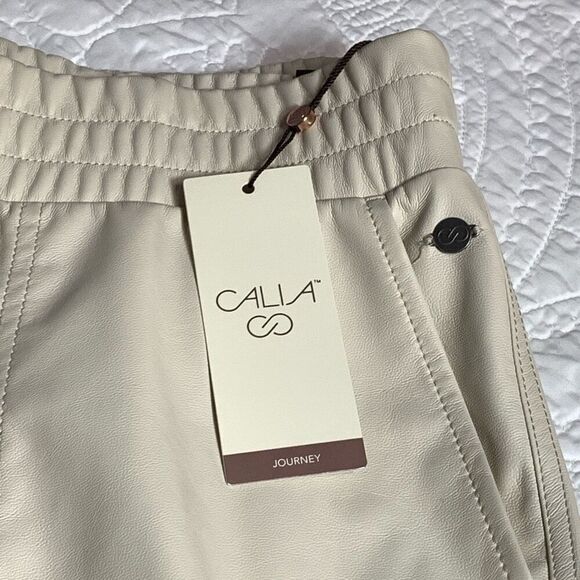 Calia faux, leather, high-rise jogger, Chantilly size large nwt  - Picture 3 of 8
